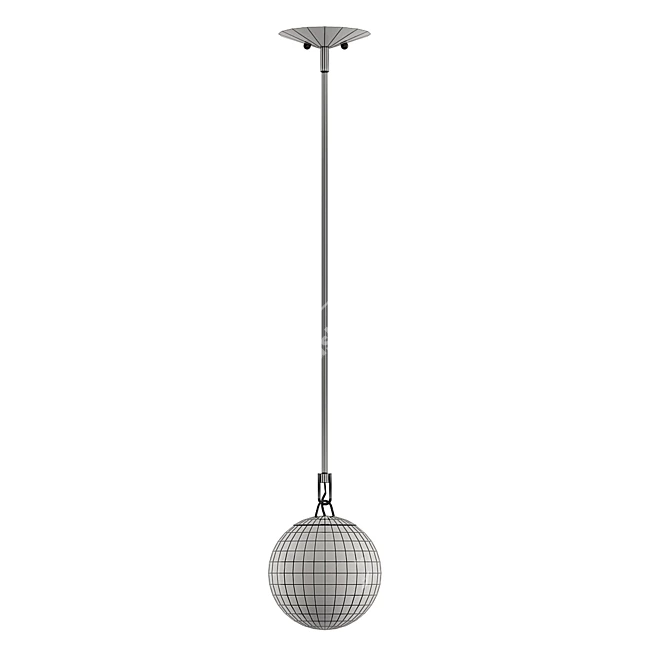 Elegant Hooked Globe Pendant Light 3D model image 1