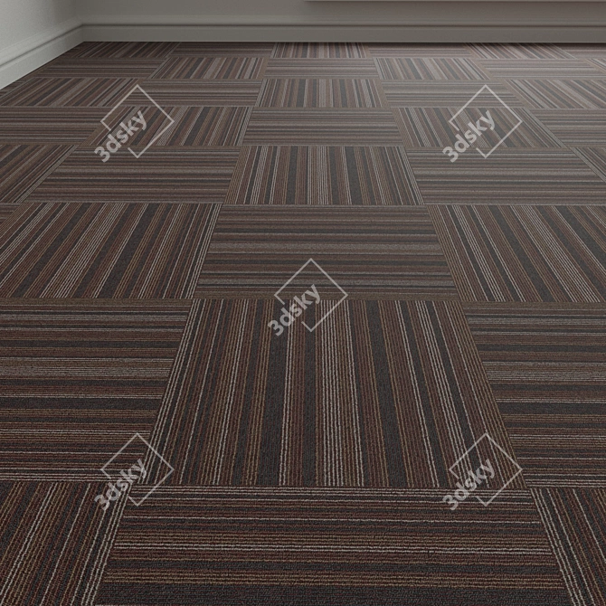 Forbo TesseraBarcode 312 Carpet Tiles - High-Resolution Material 3D model image 1