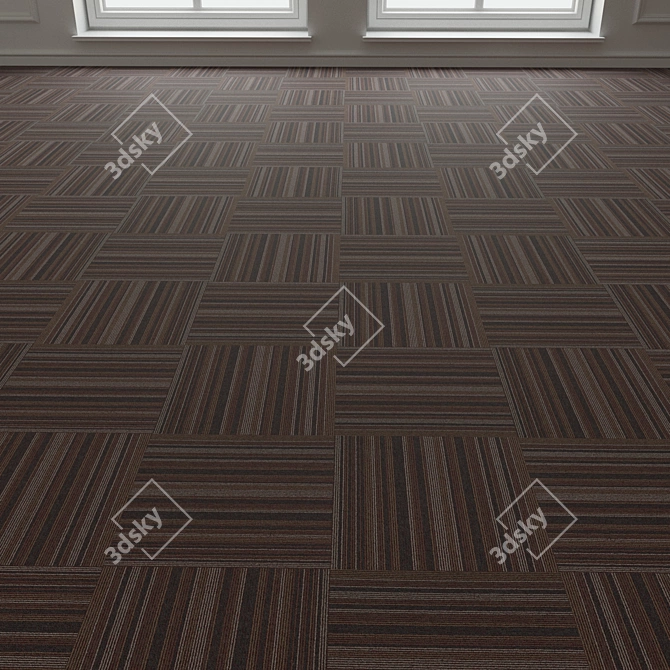 Forbo TesseraBarcode 312 Carpet Tiles - High-Resolution Material 3D model image 2