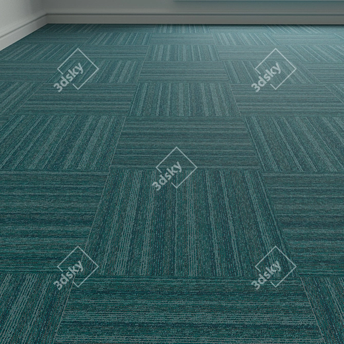 Versatile Carpet Tiles: Forbo TesseraBarcode 3D model image 1