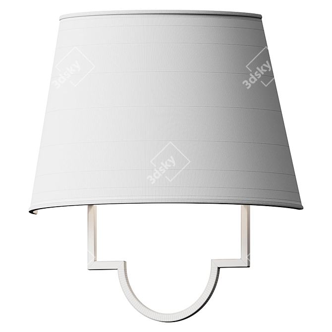 Sleek Classic Wall Sconce 3D model image 2