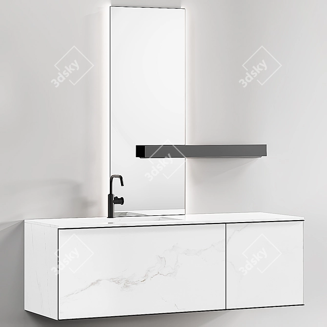 Edone Vanity Unit - Sleek and Spacious 3D model image 2