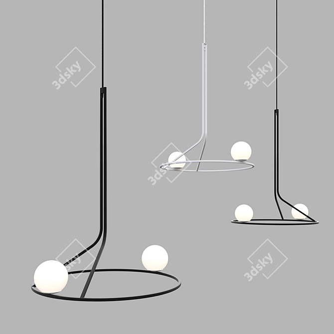 Elegant Luminary: "Na Linii" Pendant Lighting 3D model image 1