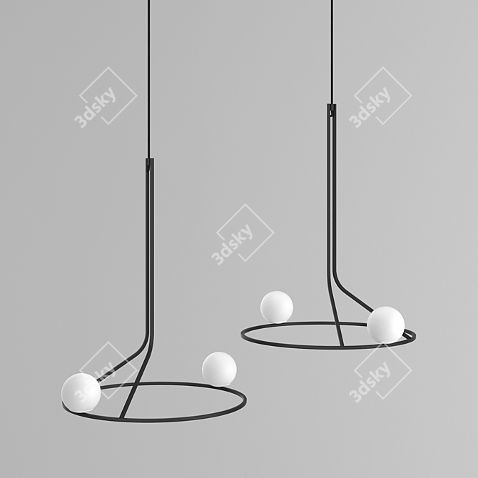 Elegant Luminary: "Na Linii" Pendant Lighting 3D model image 2