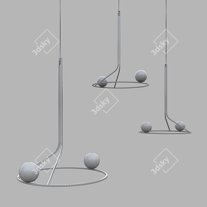 Elegant Luminary: "Na Linii" Pendant Lighting 3D model image 3