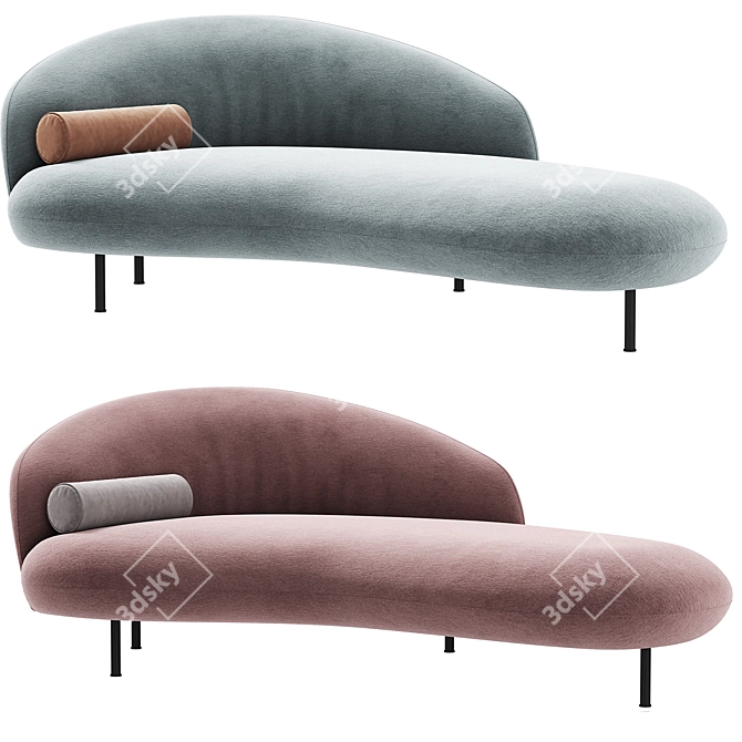 Elegant BANAH Daybed: Modern Comfort 3D model image 1