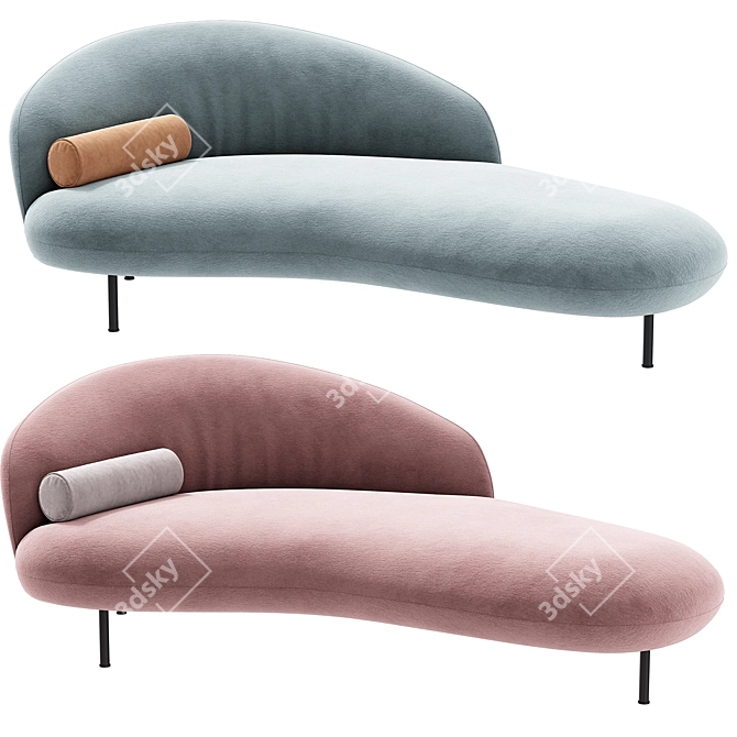 Elegant BANAH Daybed: Modern Comfort 3D model image 2