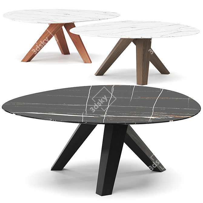 Trilope 1540: Sleek Modern Table 3D model image 1