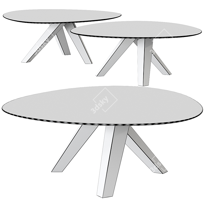 Trilope 1540: Sleek Modern Table 3D model image 2