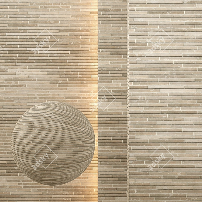 Seamless Brick Texture with 8192 Resolution 3D model image 1