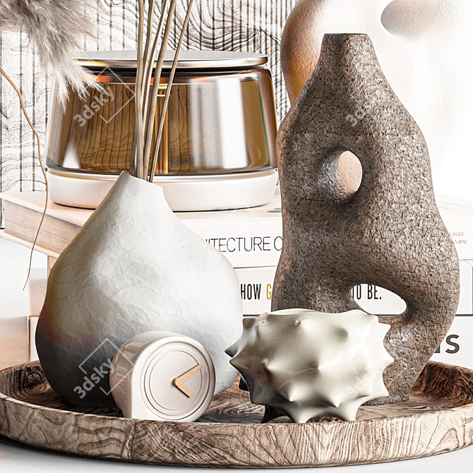 Stylish Decor Set: 3ds Max & VRay 3D model image 4