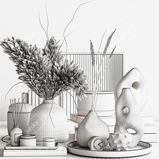 Stylish Decor Set: 3ds Max & VRay 3D model image 6