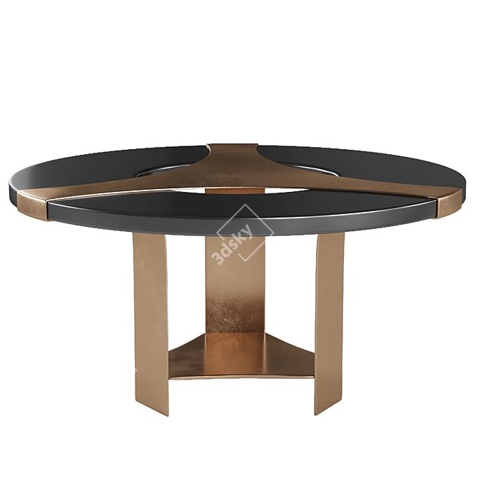 Halley Dining Table: Stylish Design, Parisian Elegance 3D model image 3