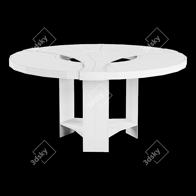 Halley Dining Table: Stylish Design, Parisian Elegance 3D model image 4