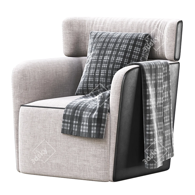 Cozy Flou Softwing Armchair 3D model image 1