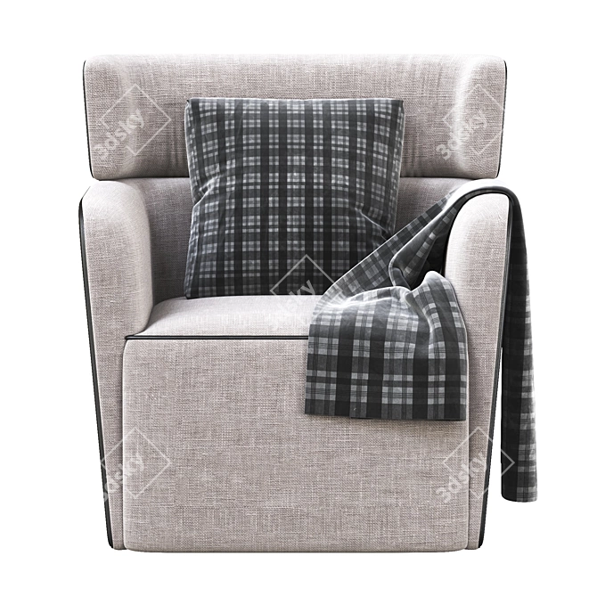 Cozy Flou Softwing Armchair 3D model image 3