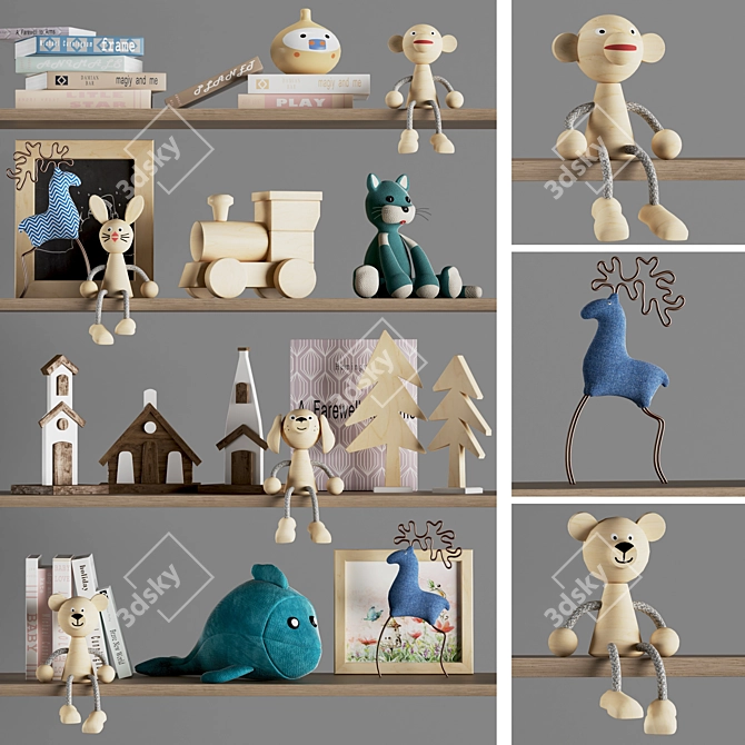 Adorable Nursery Decor Set 3D model image 1