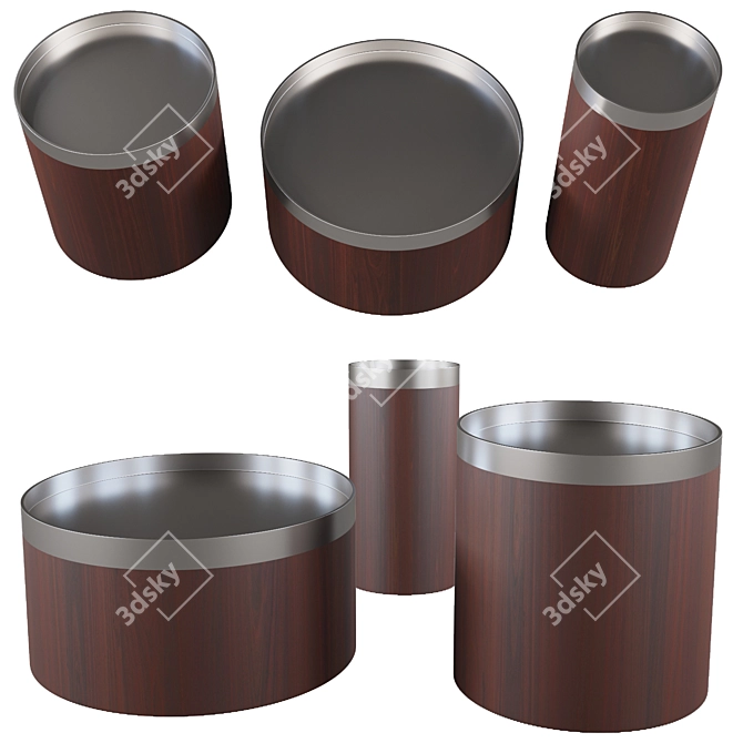 Elegant Oslo Collection: Versatile Small Tables 3D model image 1