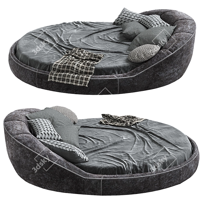 Luxury Round Bed - Gamma Jazz Night 3D model image 3