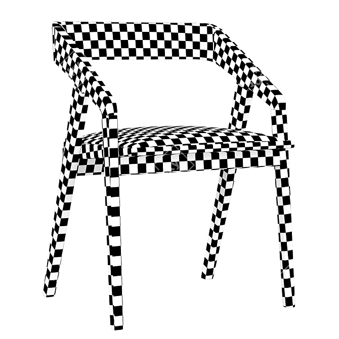 Katakana Chair: Sleek and Stylish Design 3D model image 1