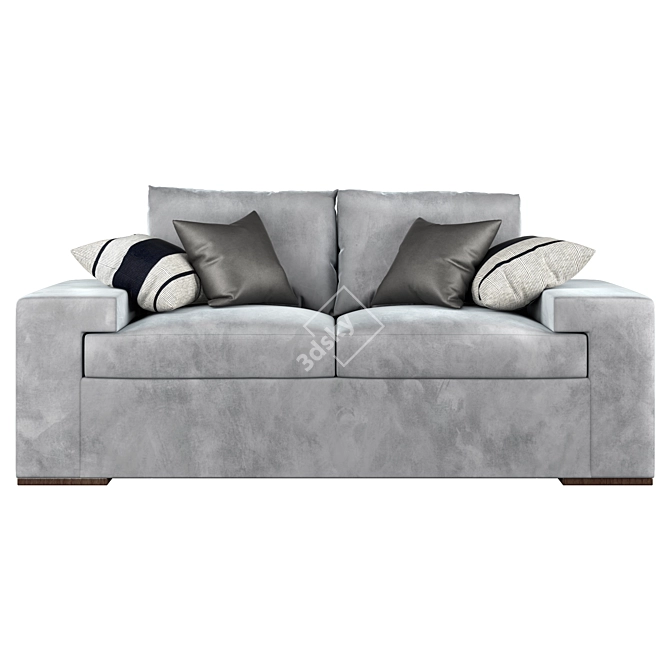 Magari Double Seat Sofa: Timeless Design & Superior Quality 3D model image 2