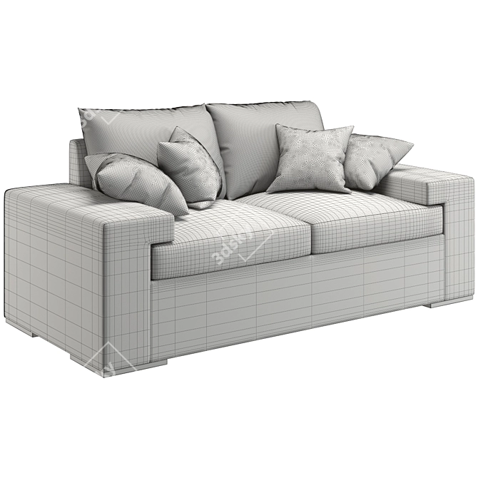 Magari Double Seat Sofa: Timeless Design & Superior Quality 3D model image 5