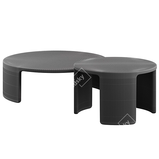 Brava Concrete Coffee Table: Stylish and Functional 3D model image 4