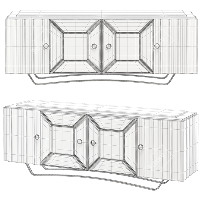 Modern Italian Pantelleria Sideboard 3D model image 3