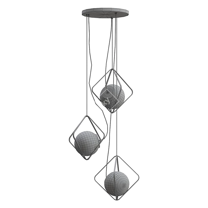 Elegant CANTO Pendant Light 3D model image 2