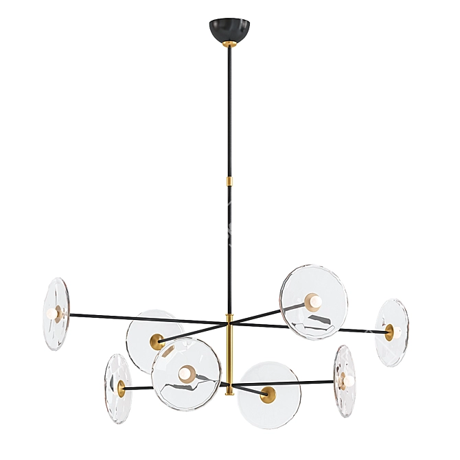 Calvino Radial Chandelier: Modern Elegance for Every Space 3D model image 1