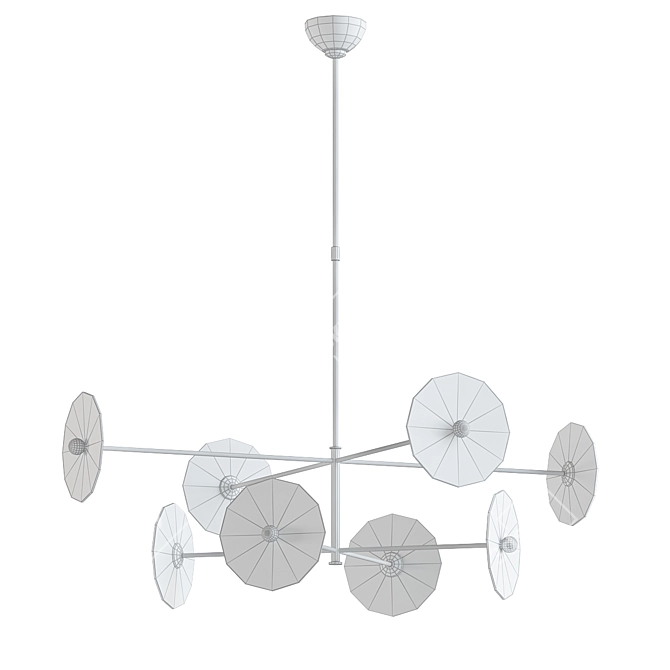 Calvino Radial Chandelier: Modern Elegance for Every Space 3D model image 2