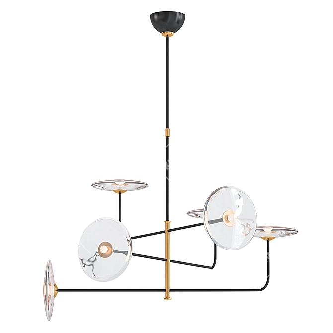 Calvino Chandelier: Modern Elegance Illuminated 3D model image 3