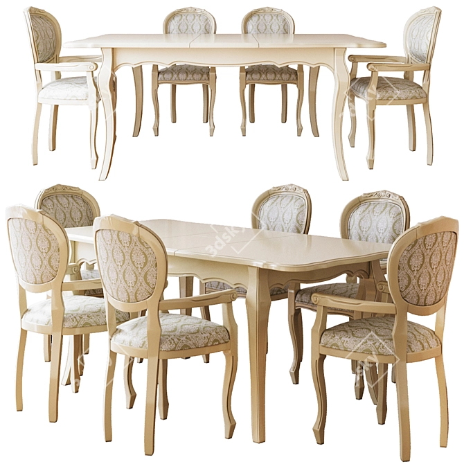 Cleopatra Folding Table: Elegant & Versatile 3D model image 1