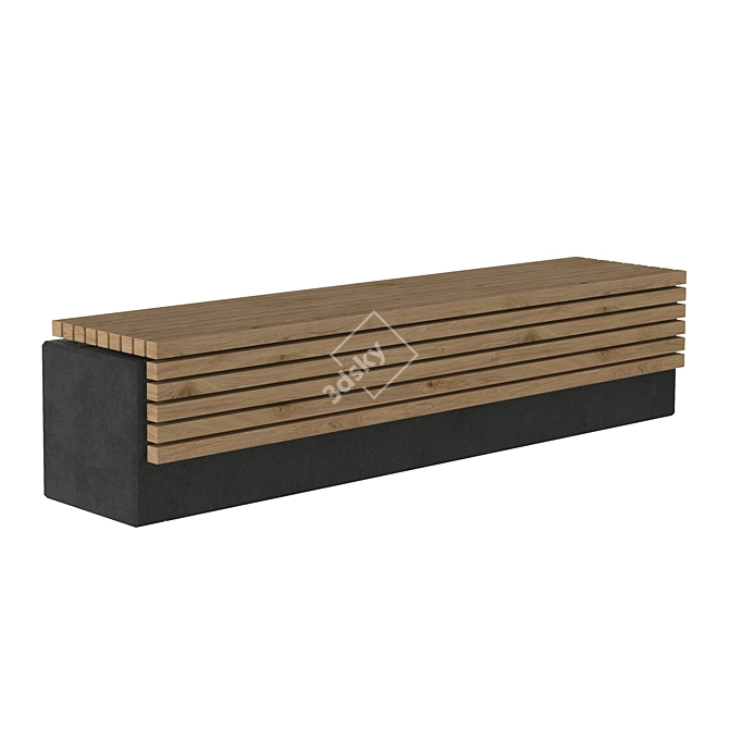 Modern Urban Bench: Stylish and Functional 3D model image 3