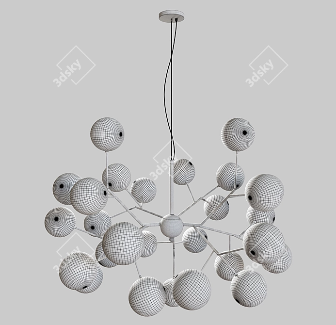 Scandinavian Chandelier Ligamentum 2481-9P 3D model image 3