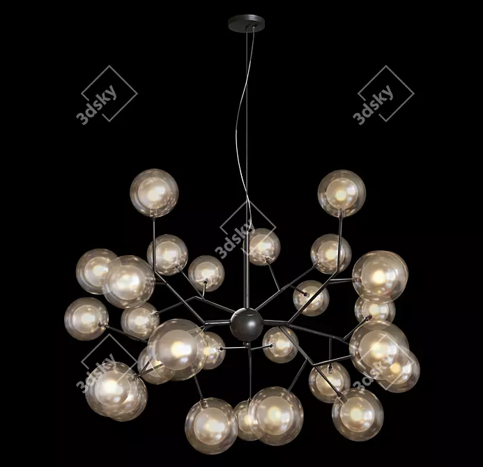 Scandinavian Chandelier Ligamentum 2481-9P 3D model image 5