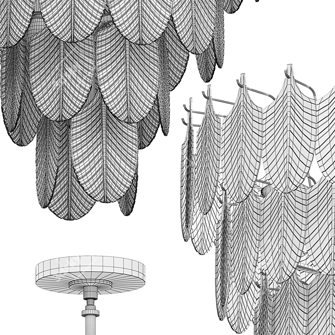 Elegant Laima Chandelier 80cm 3D model image 3