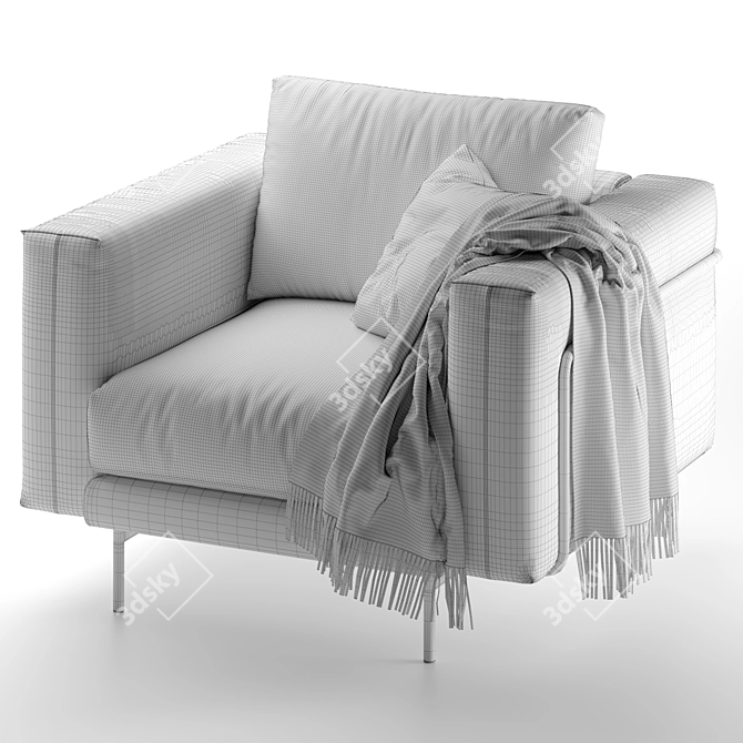 Modern Comfort: Rod Lounge Chair by Calligaris 3D model image 6