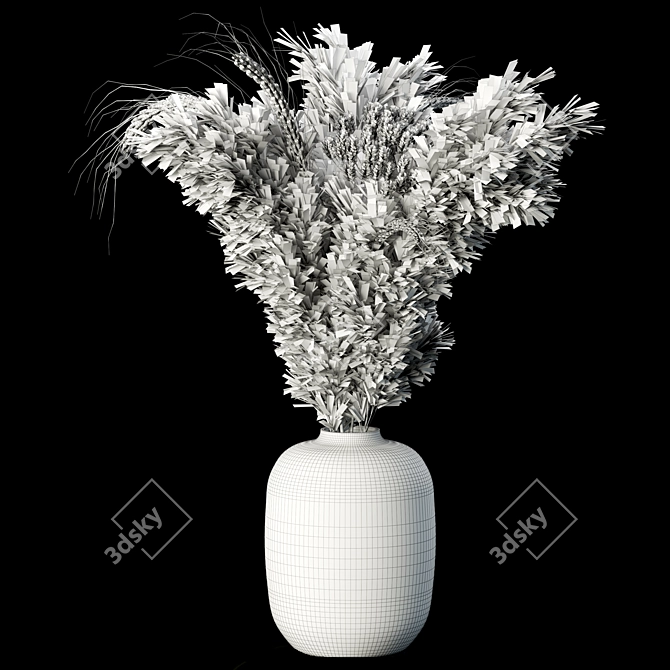 Elegant Dry Plants Bouquet Set 3D model image 4