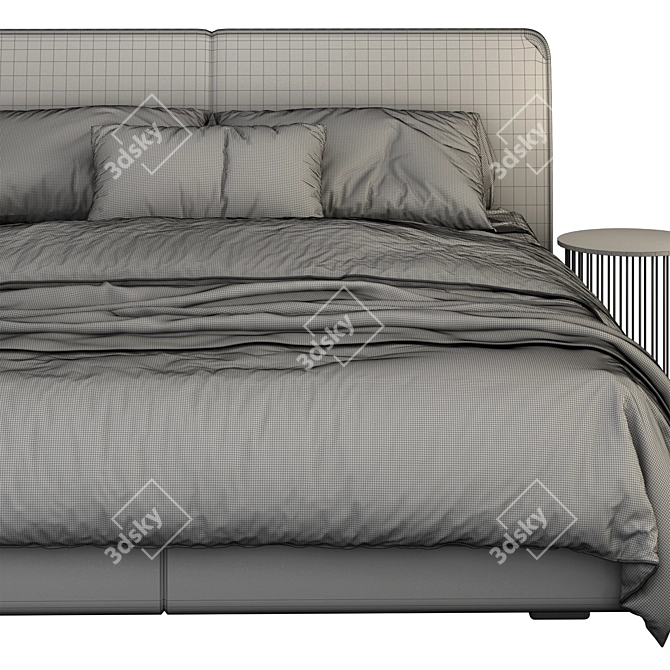 Meridiani Stone Up Bed: Sleek and Stylish Design 3D model image 4