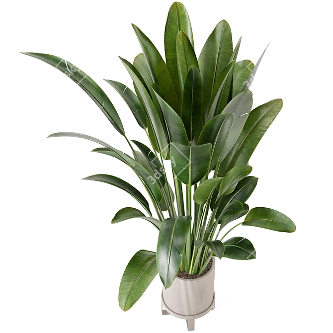 Greenery Bliss: Ferm Living Bau Pot Large Set 3D model image 3