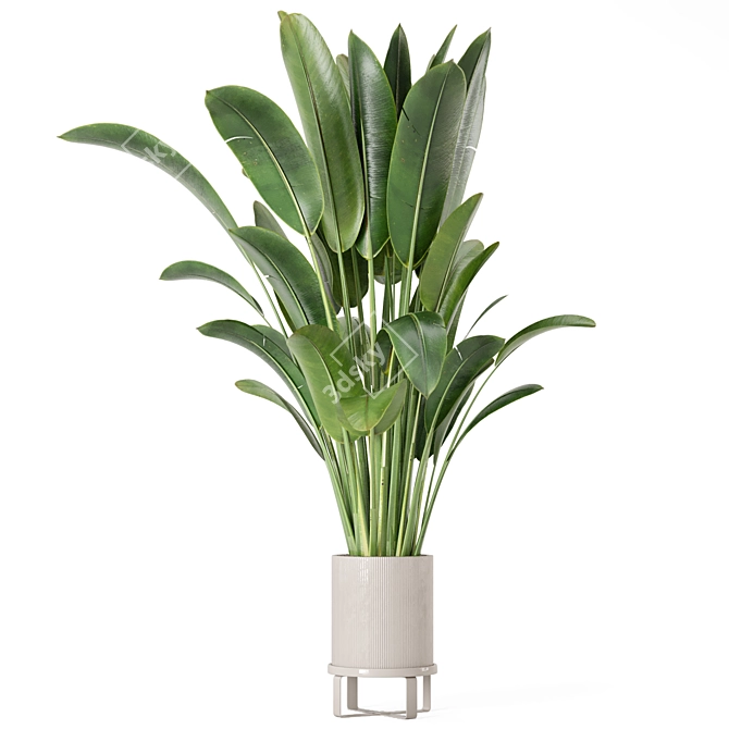 Greenery Bliss: Ferm Living Bau Pot Large Set 3D model image 5