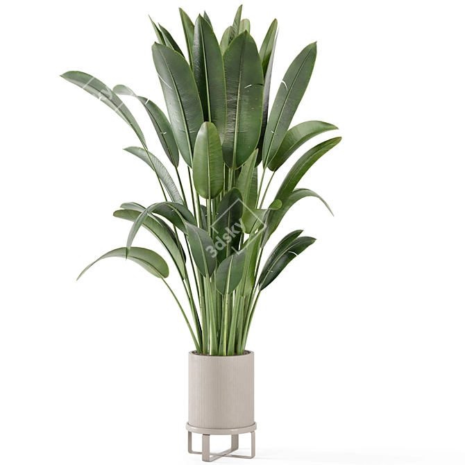 Greenery Bliss: Ferm Living Bau Pot Large Set 3D model image 6