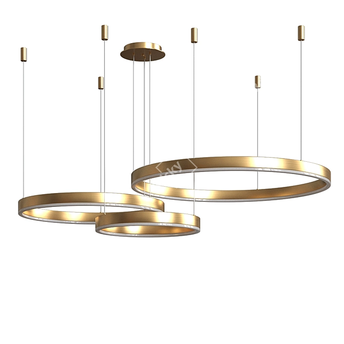 Modern Kink Light Fixture 3D model image 1