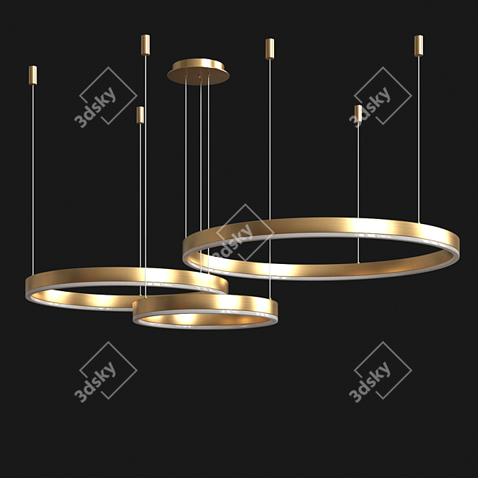 Modern Kink Light Fixture 3D model image 2