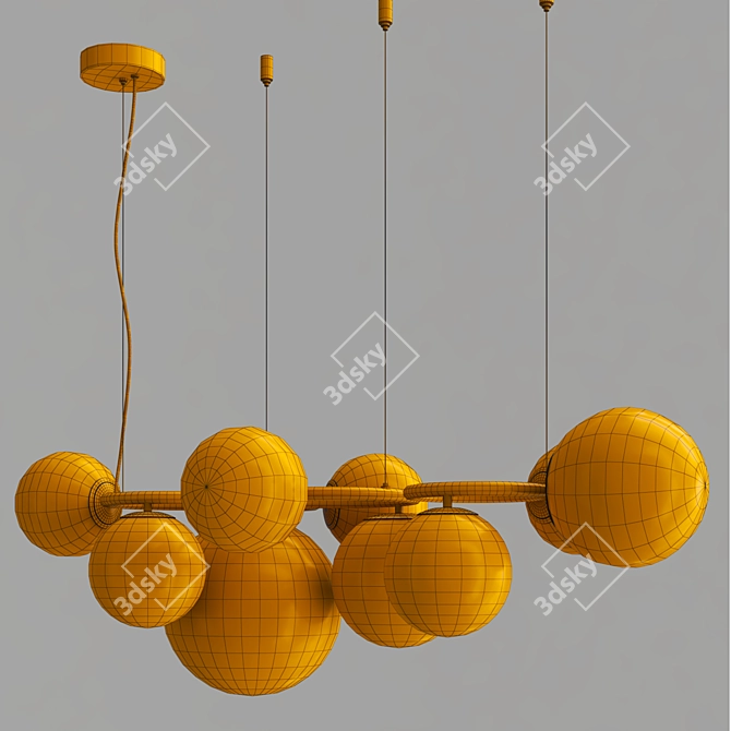 POLDI AMBER: Stunning Metal and Glass Lamps 3D model image 4