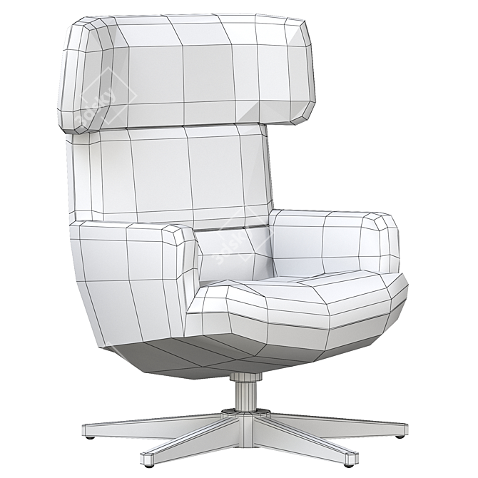 Sleek BOconcept Trento Armchair 3D model image 6