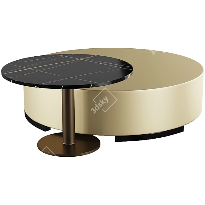 Sleek Round Coffee Table by Formitalia 3D model image 1