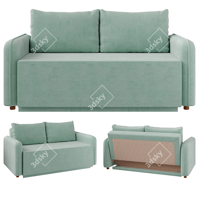 Stylish Xanthi Sofa: Perfect for Any Space 3D model image 1