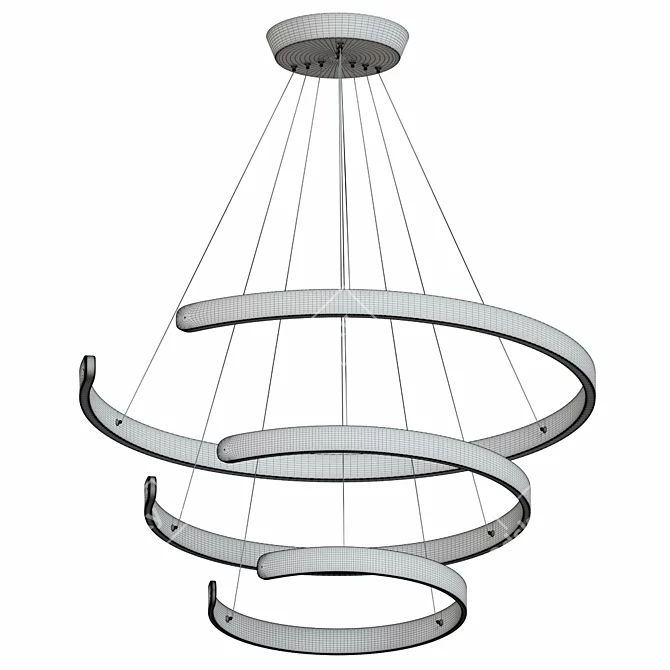 Geometric LED Pendant Light 3D model image 2